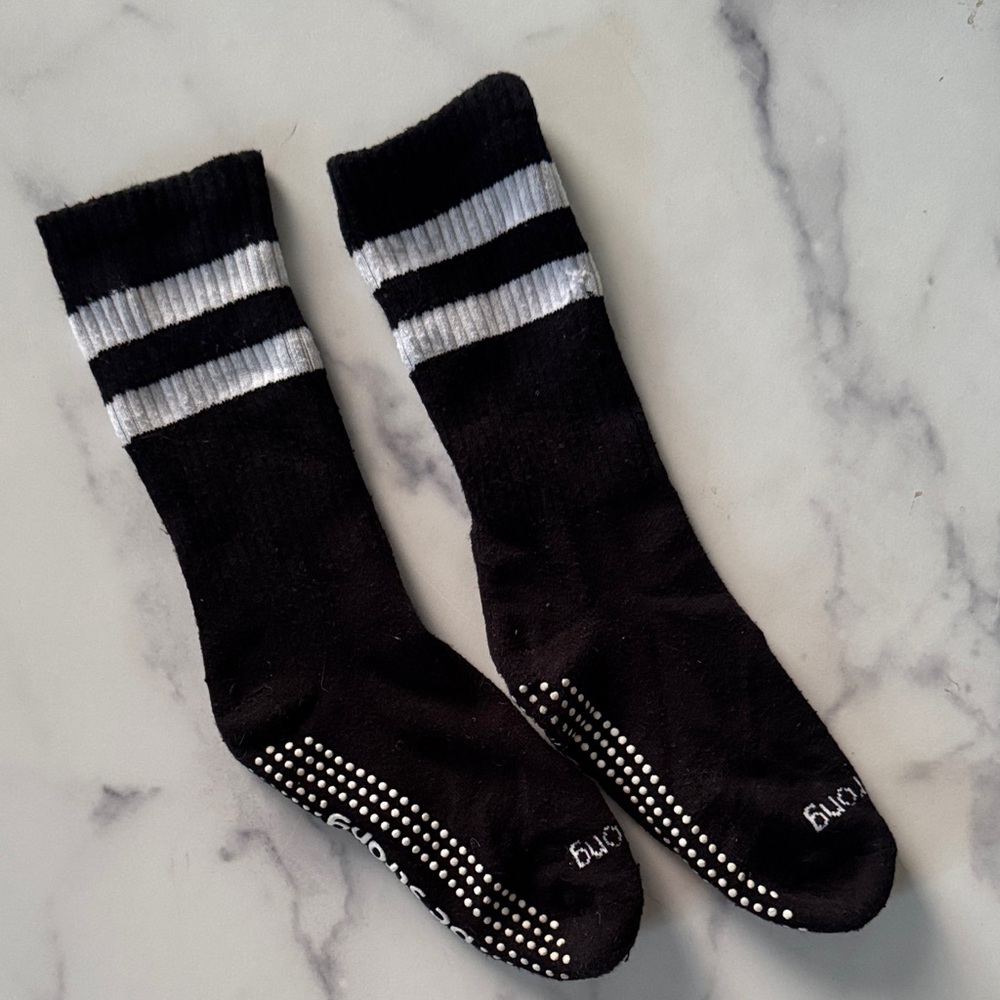 Black and White Grip Socks